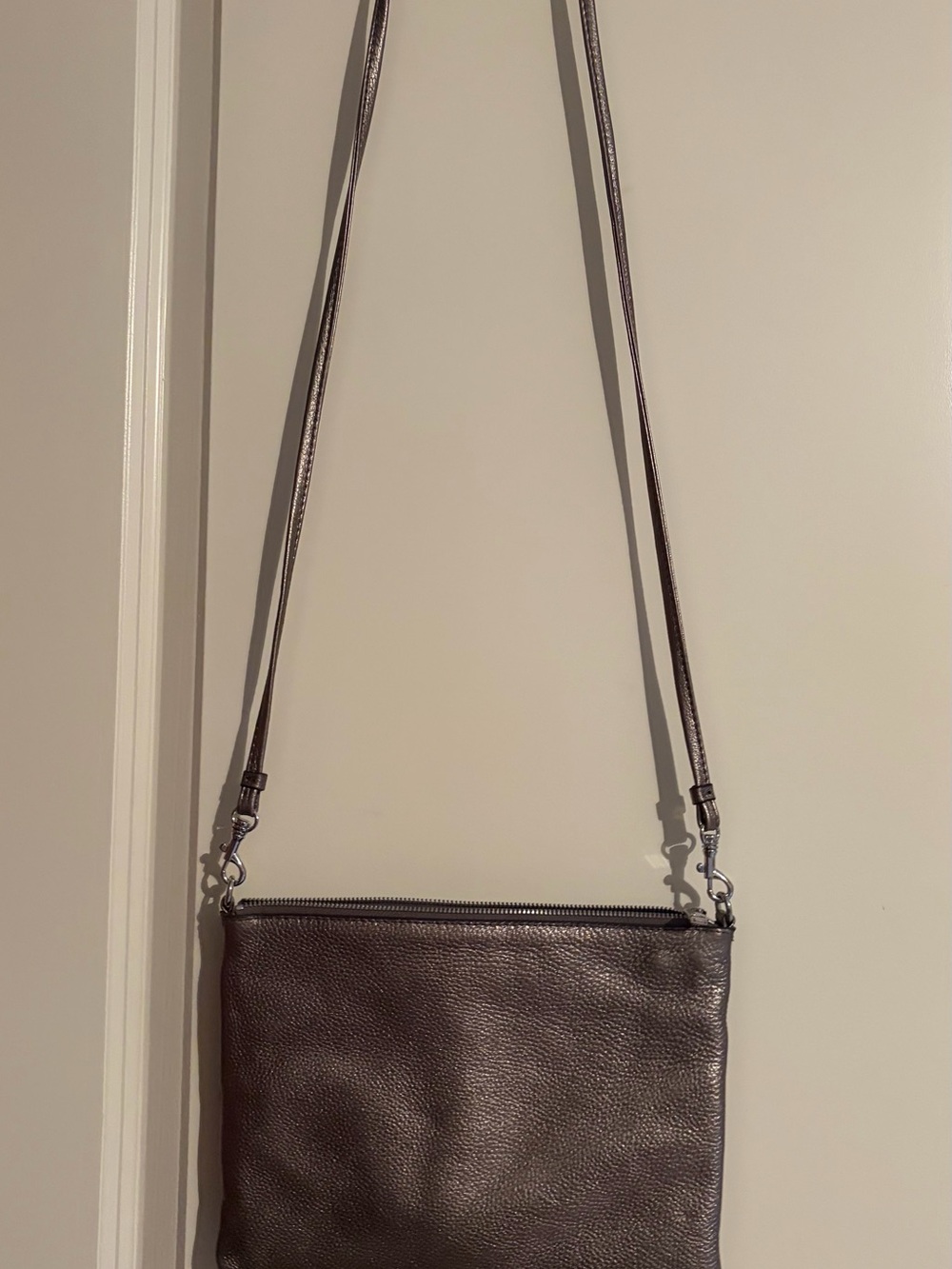 Banana Republic Dark Brown Leather Crossbody Bag